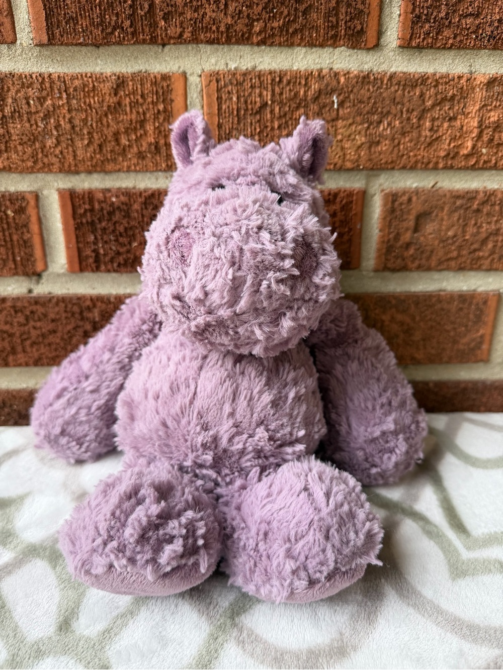 Demdaco Nat & Jules Livia Hippo Soft Plush Stuffed Animal Toy Purple